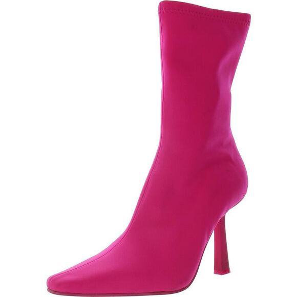 Steve Madden Womens Vakay Pink Stretch Zipper Boots Booties Shoes Used - Picture 1 of 5